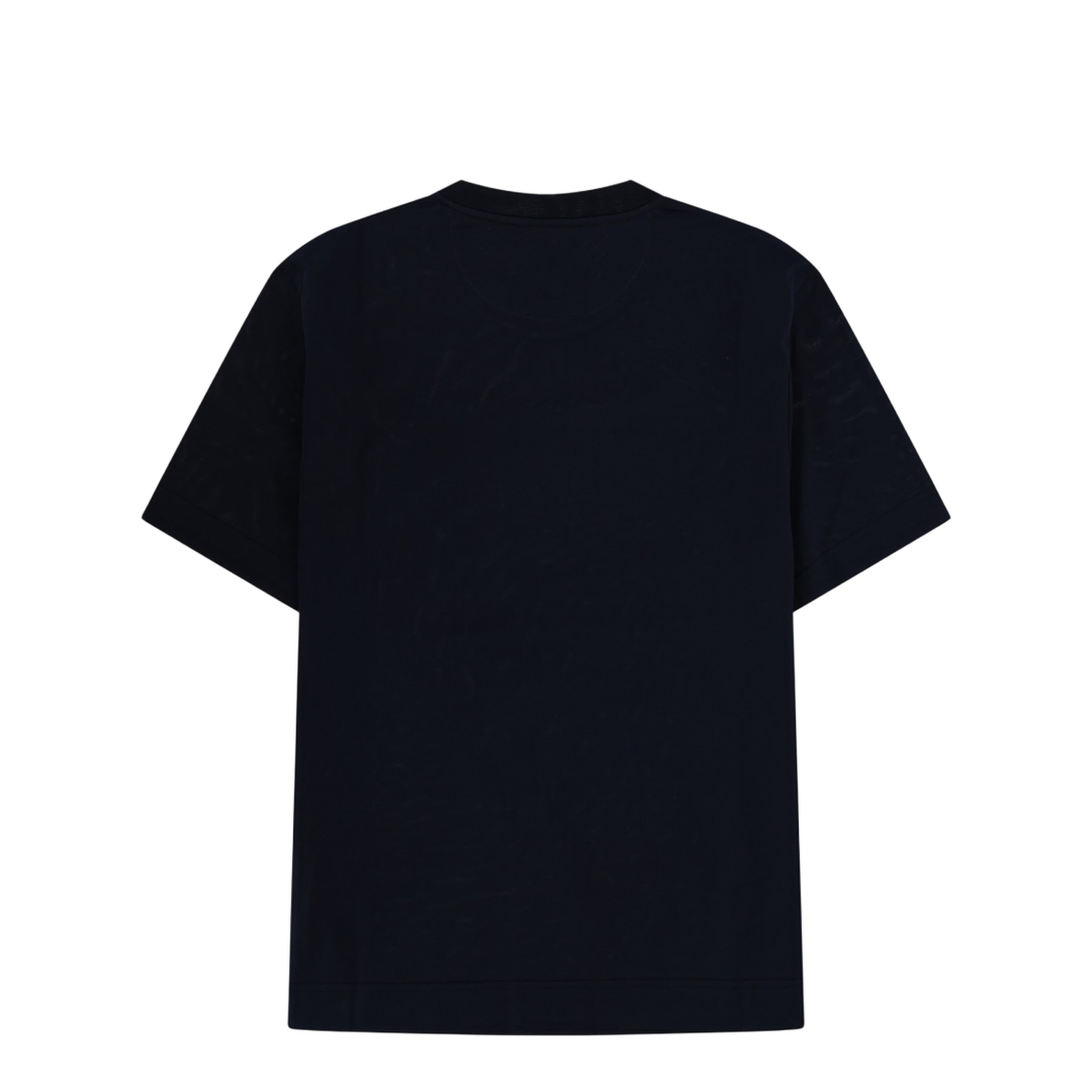Navy Blue T-Shirt with Embroidered Logo