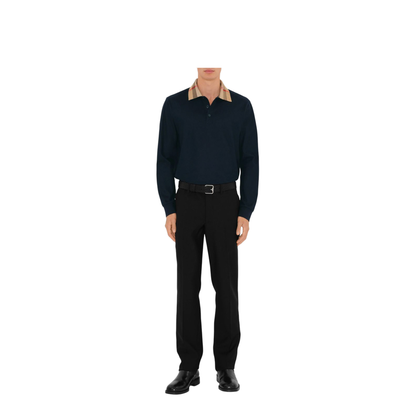 MAYFEYR - Burberry - Check Collar Cotton Polo Shirt - 8098813