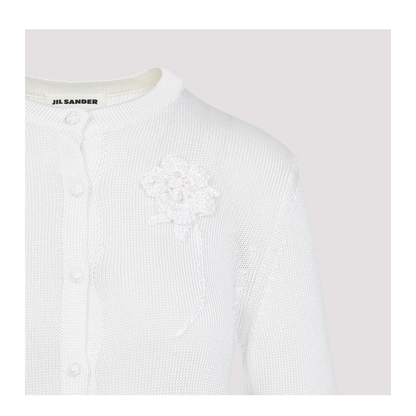 Cardigan With Crochet Flower