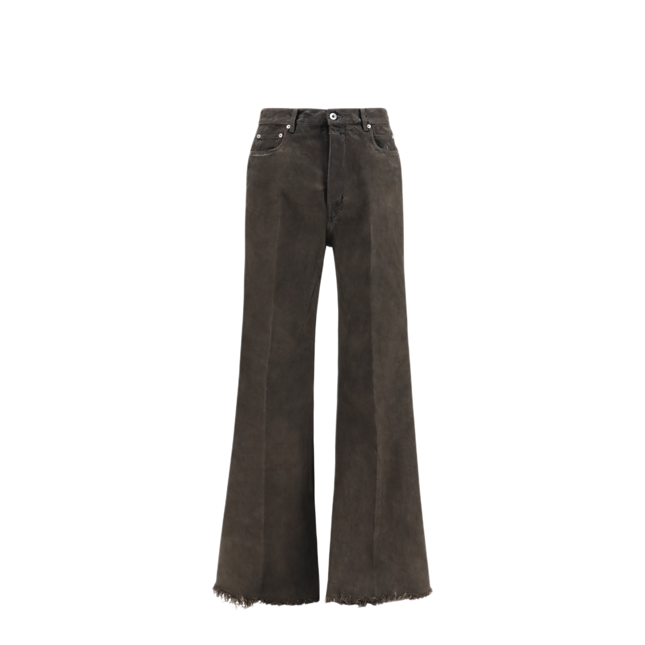 MAYFEYR - Rick Owens - Flared Frayed Hem Cotton Jeans - RR02F4335
