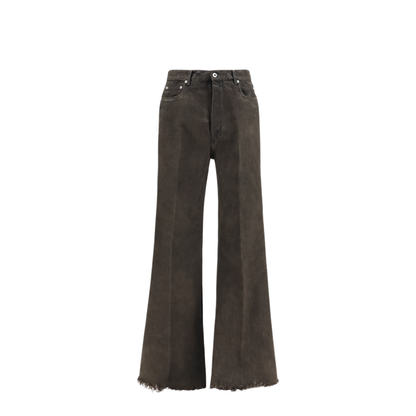 MAYFEYR - Rick Owens - Flared Frayed Hem Cotton Jeans - RR02F4335