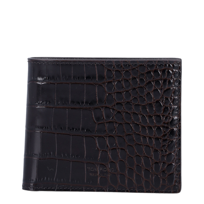 Crocodile-Effect Bi-Fold Wallet