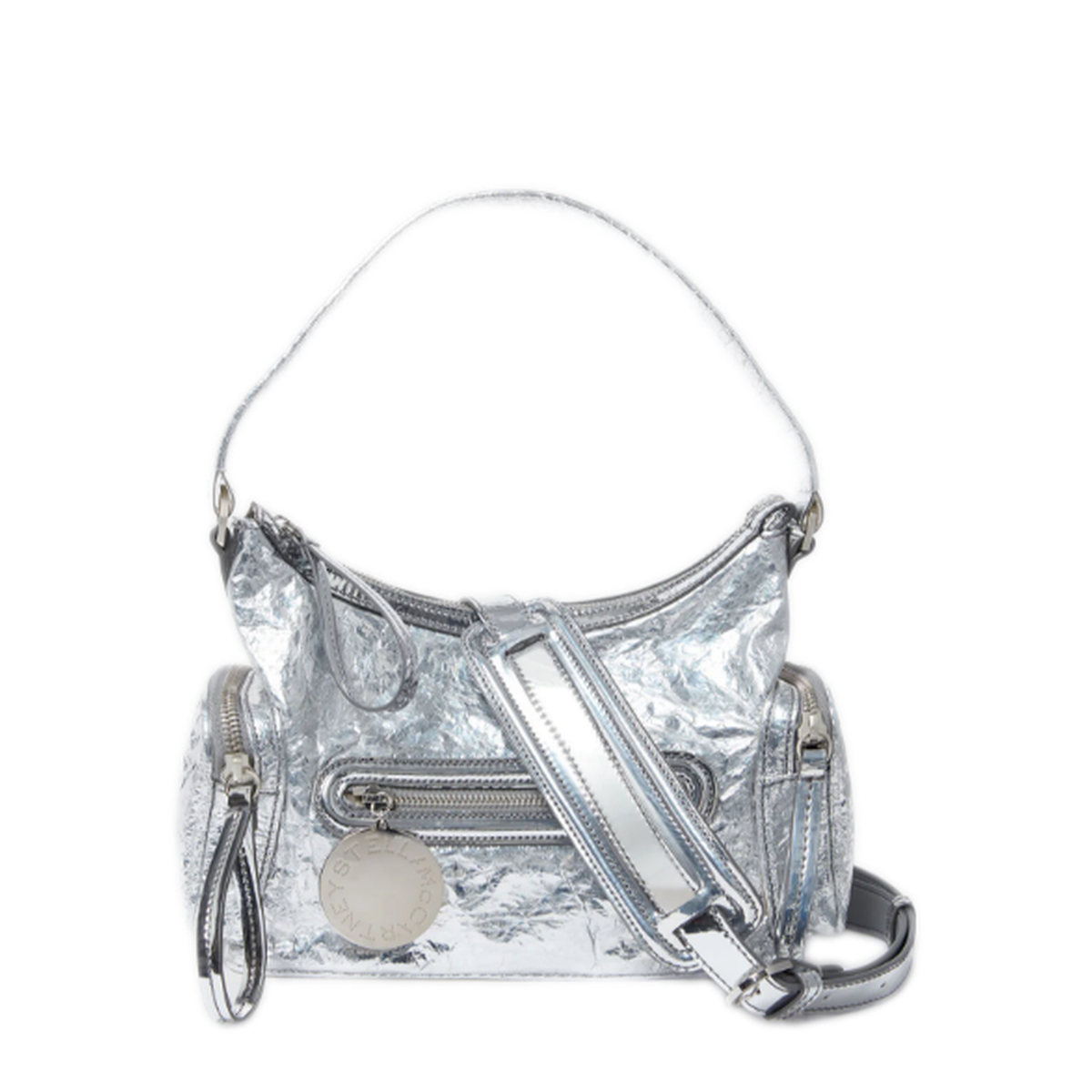 Dartmoor Medium Coated Fabric Crossbody - Silver