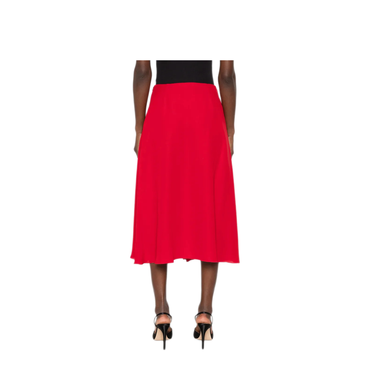Flared Midi Skirt In Silk