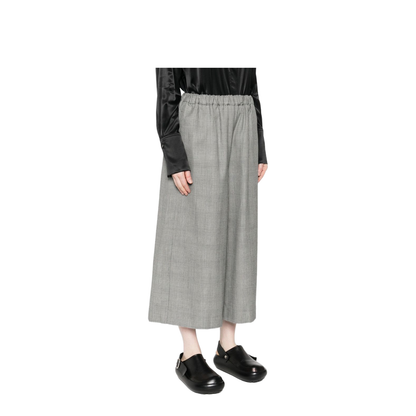Beige Checked Pattern Trousers