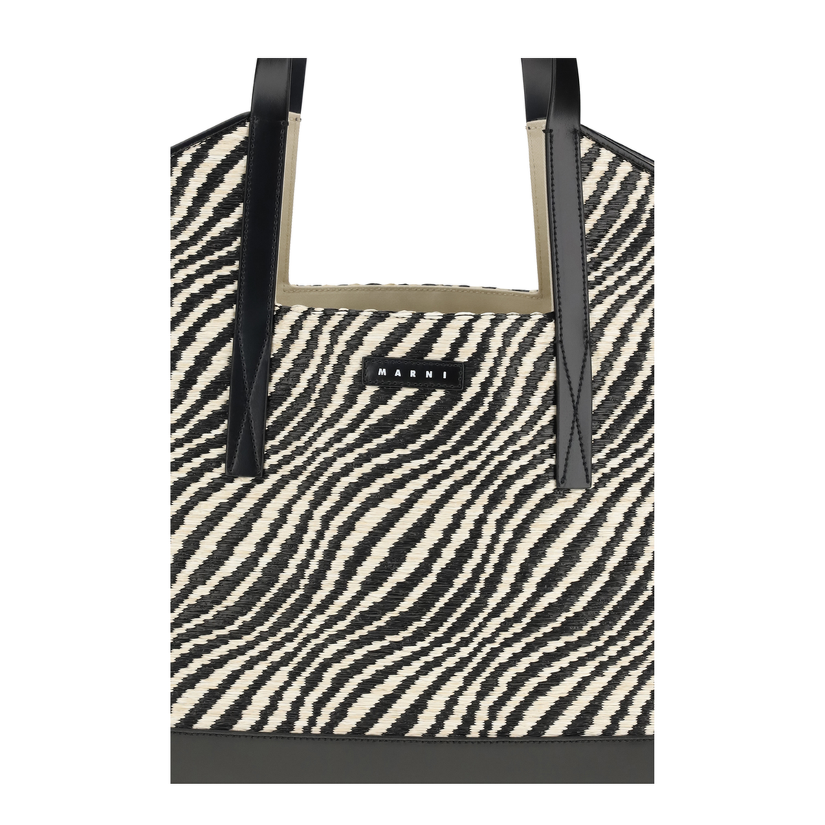 MAYFEYR - Marni - Raffia Effect Fabric Tote Bag - SHMP0162A1P984100N99