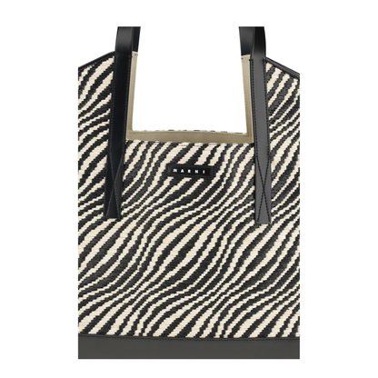 MAYFEYR - Marni - Raffia Effect Fabric Tote Bag - SHMP0162A1P984100N99