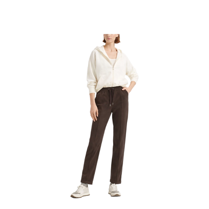 Cotton Drawstring Trousers - Brown