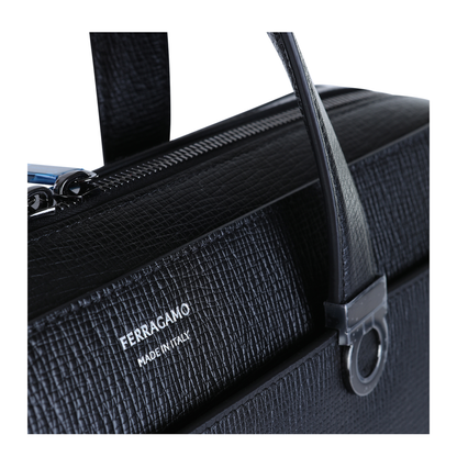 Gancini Trading Hammered Calfskin Briefcase - Black