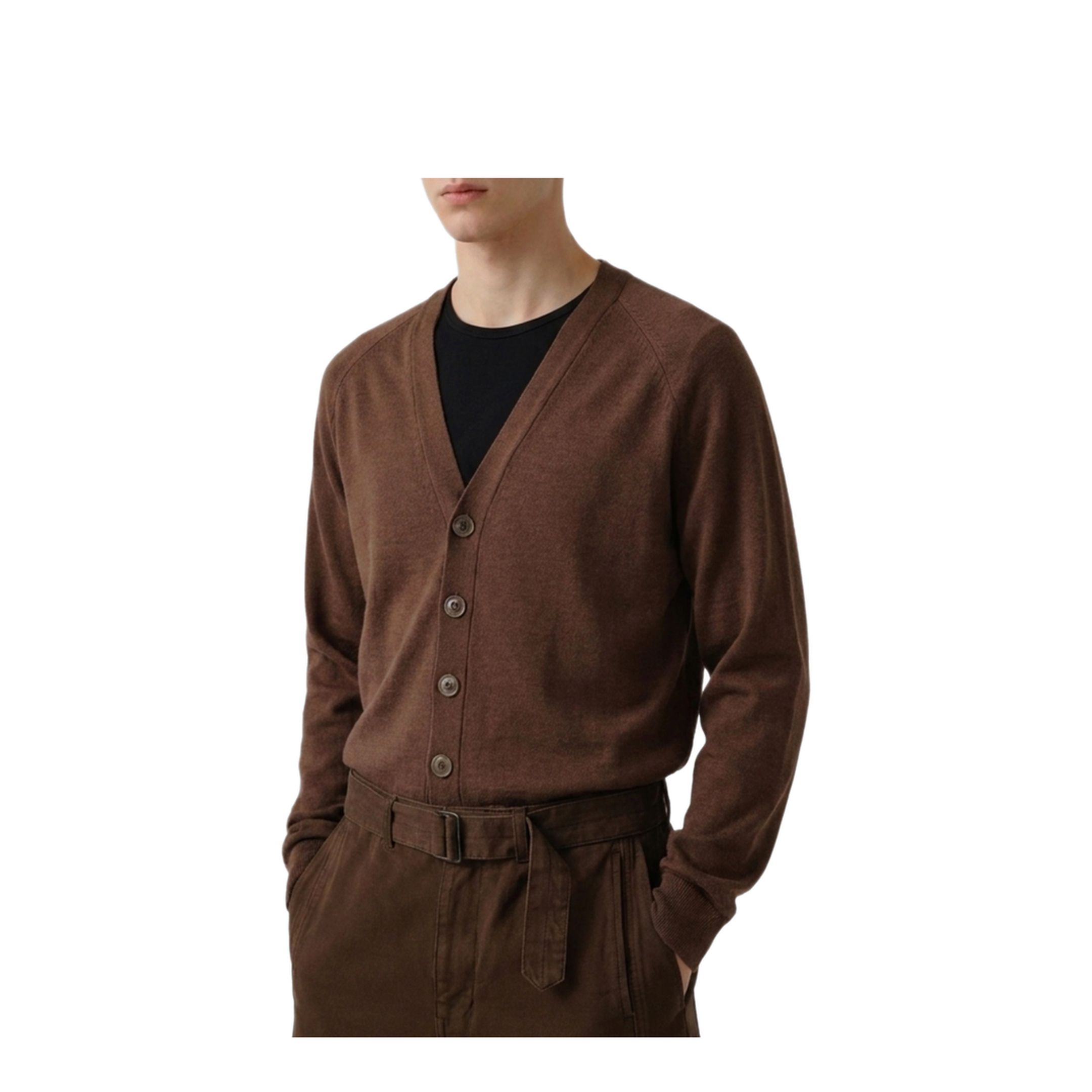 MAYFEYR - Lemaire - Shitake Twisted Cardigan - PO0052MLK1063BR310