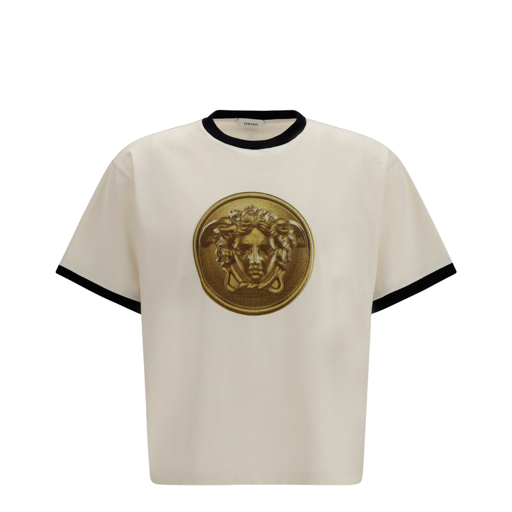 MAYFEYR - Versace - Cotton Jersey T-Shirt With Poplin Balloon - 10260931A18735