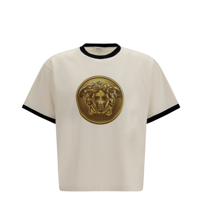 MAYFEYR - Versace - Cotton Jersey T-Shirt With Poplin Balloon - 10260931A18735