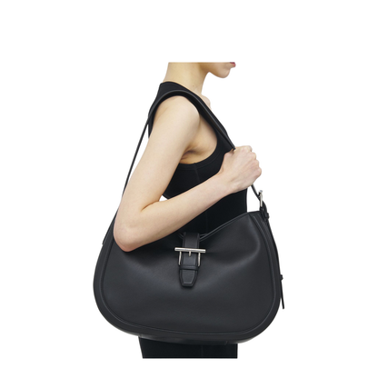 Adjustable Leather Strap with Antique Silver T Buckle