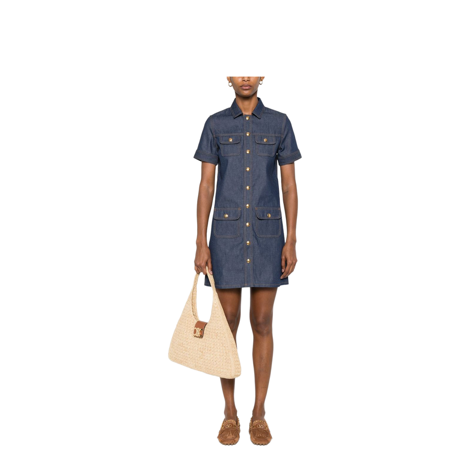 Denim Mini Chemisier Dress