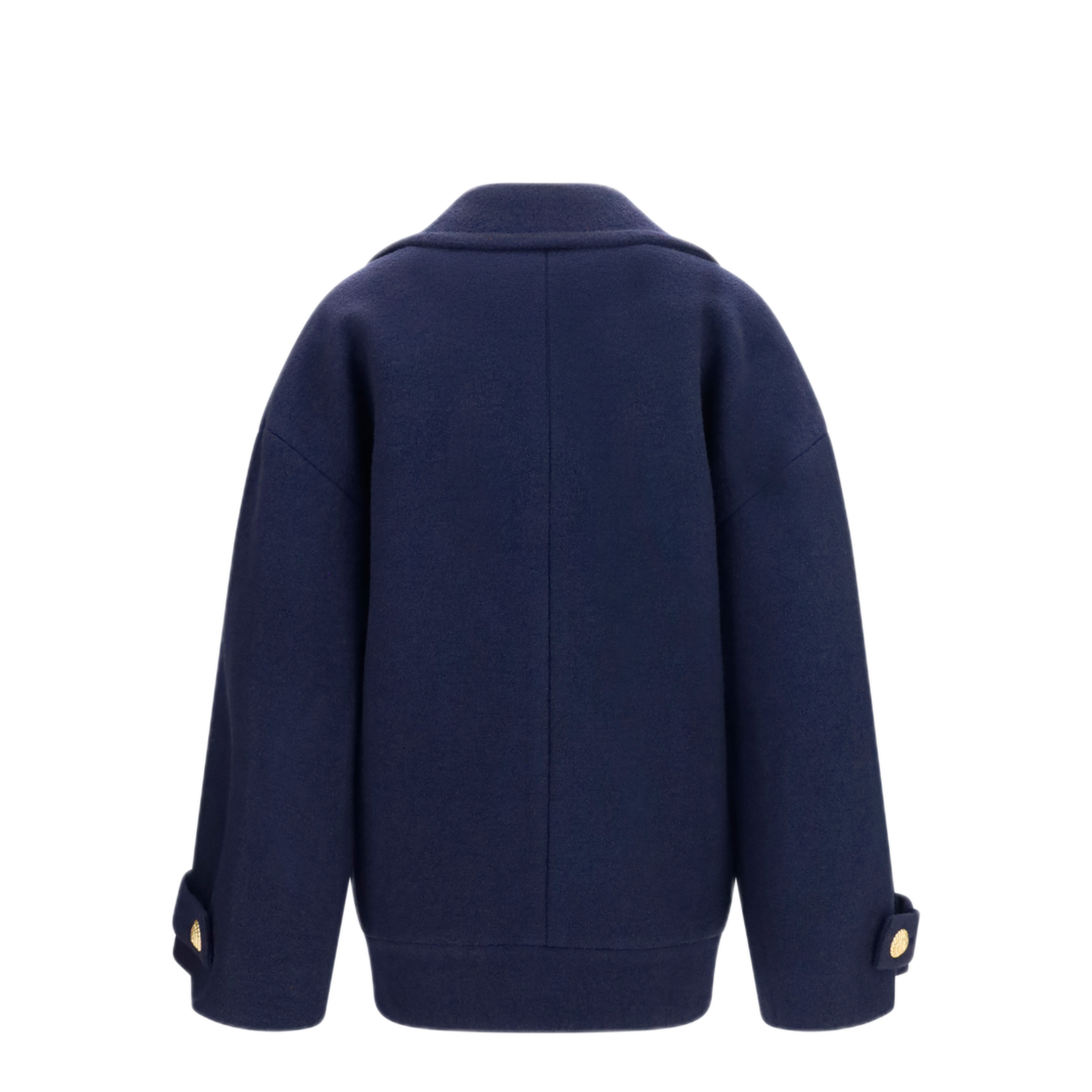 MAYFEYR - Balmain - Double Breasted Wool Coat With Buttons - HF1UA205WC706UC