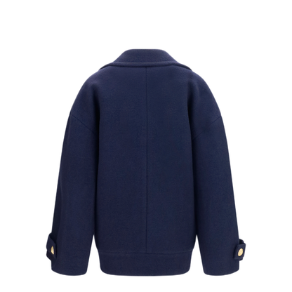 MAYFEYR - Balmain - Double Breasted Wool Coat With Buttons - HF1UA205WC706UC