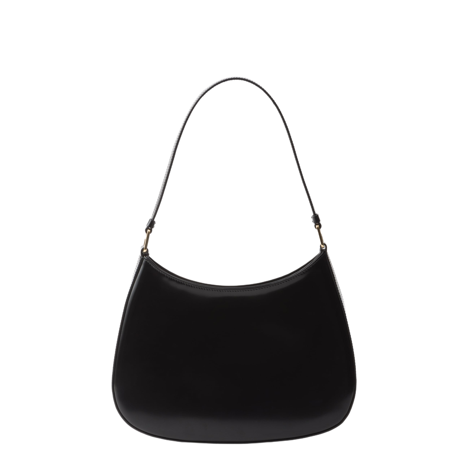 Leather Handle Bag with Enamel Triangle Logo