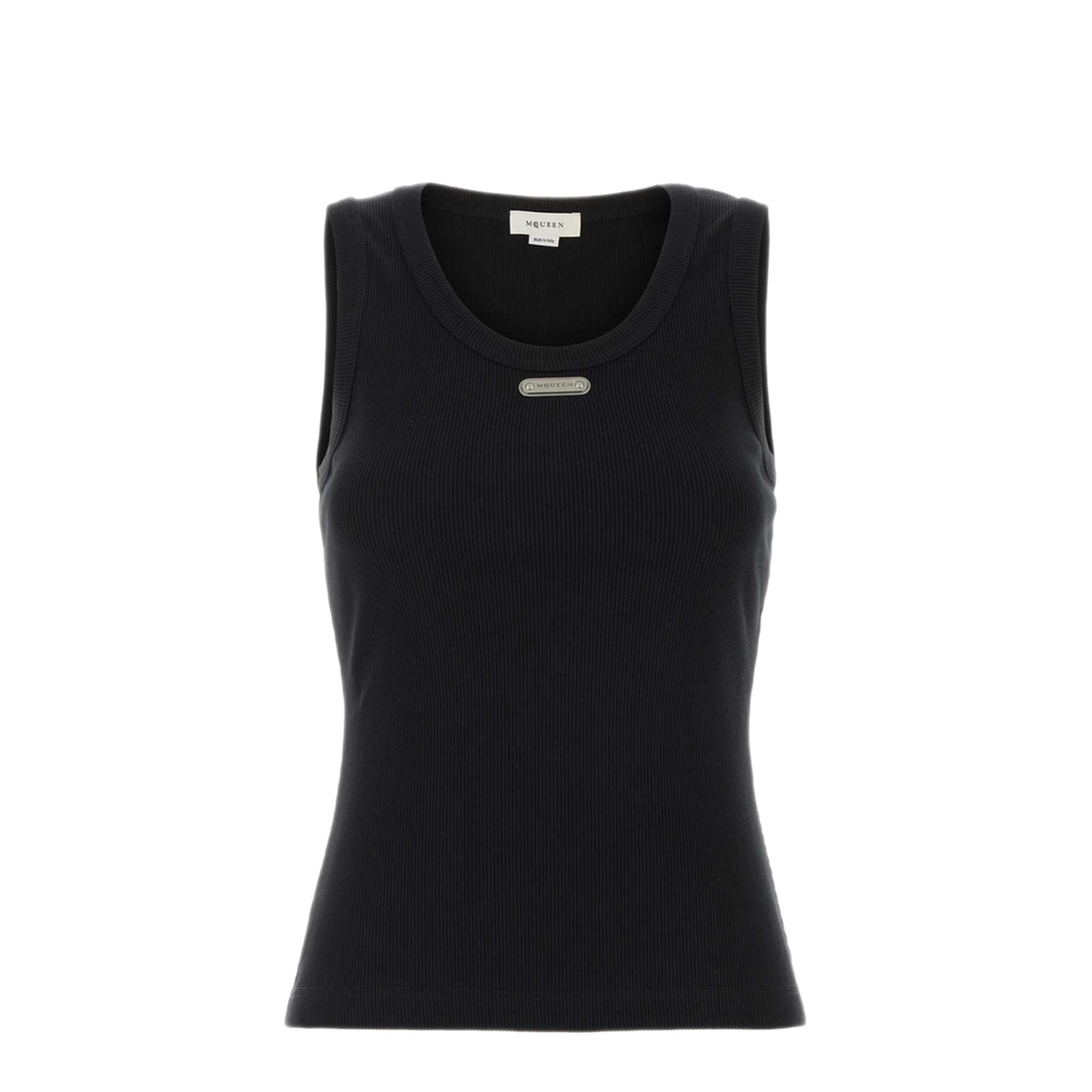 MAYFEYR - Alexander Mcqueen - Black Stretch Cotton Tank Top - A00067QLAER1000