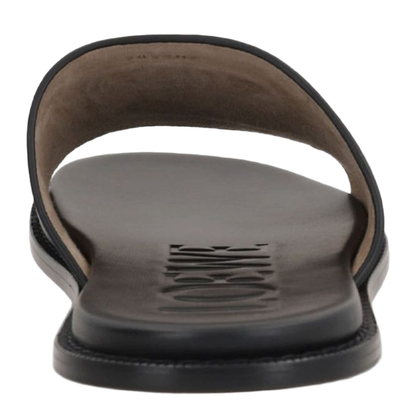 Flex Anagram Slide in Soft Calfskin Black