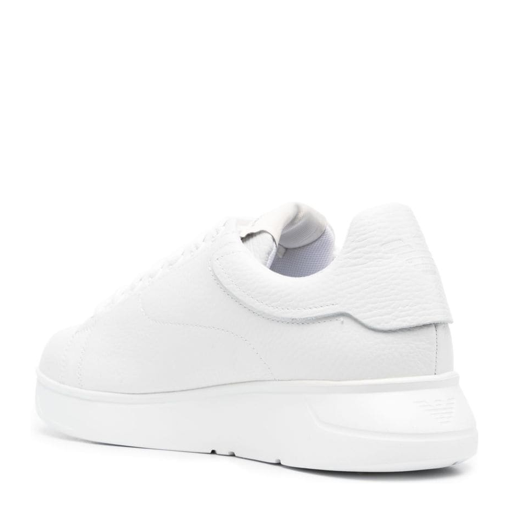Logo Leather Sneakers - White
