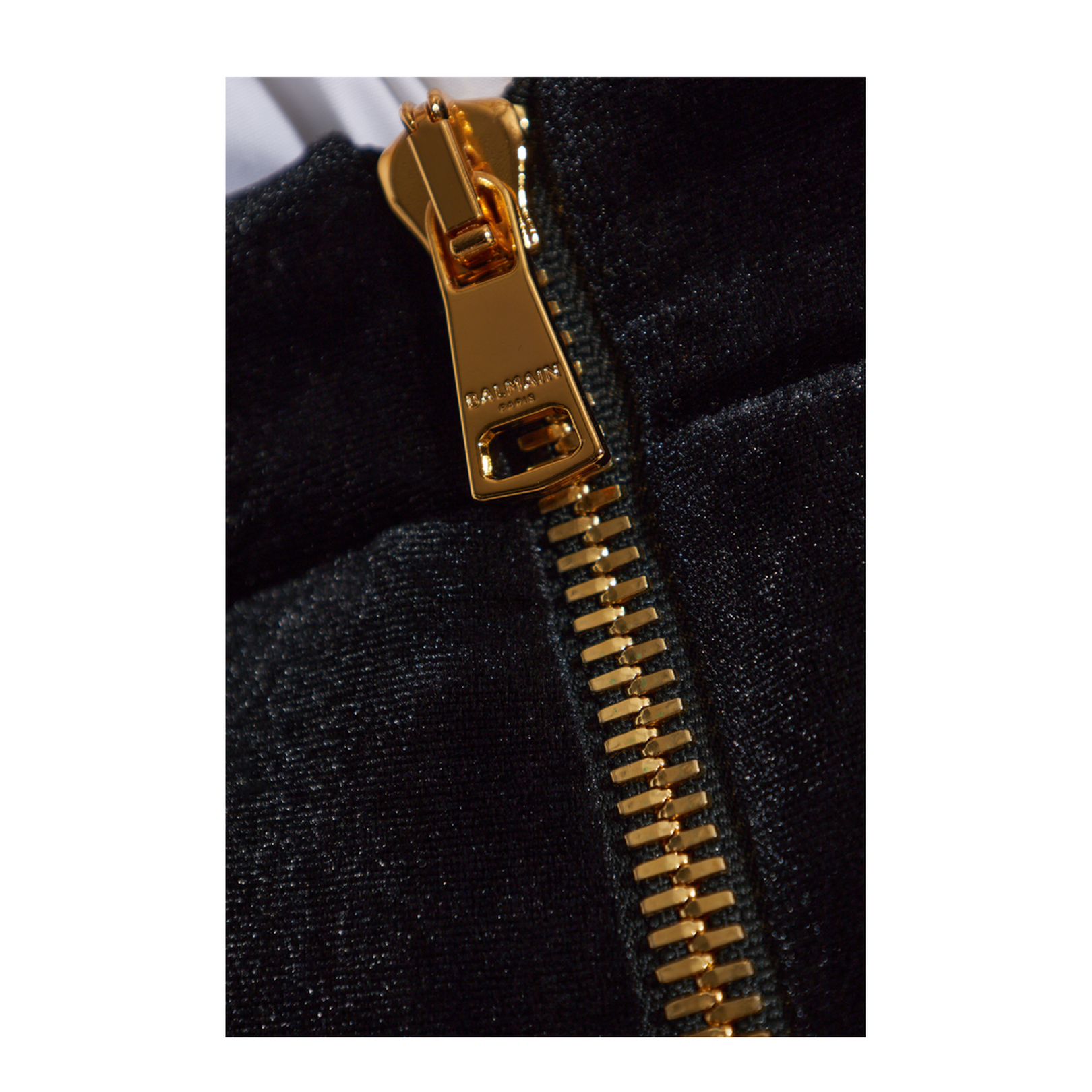 Velvet trousers with front darts