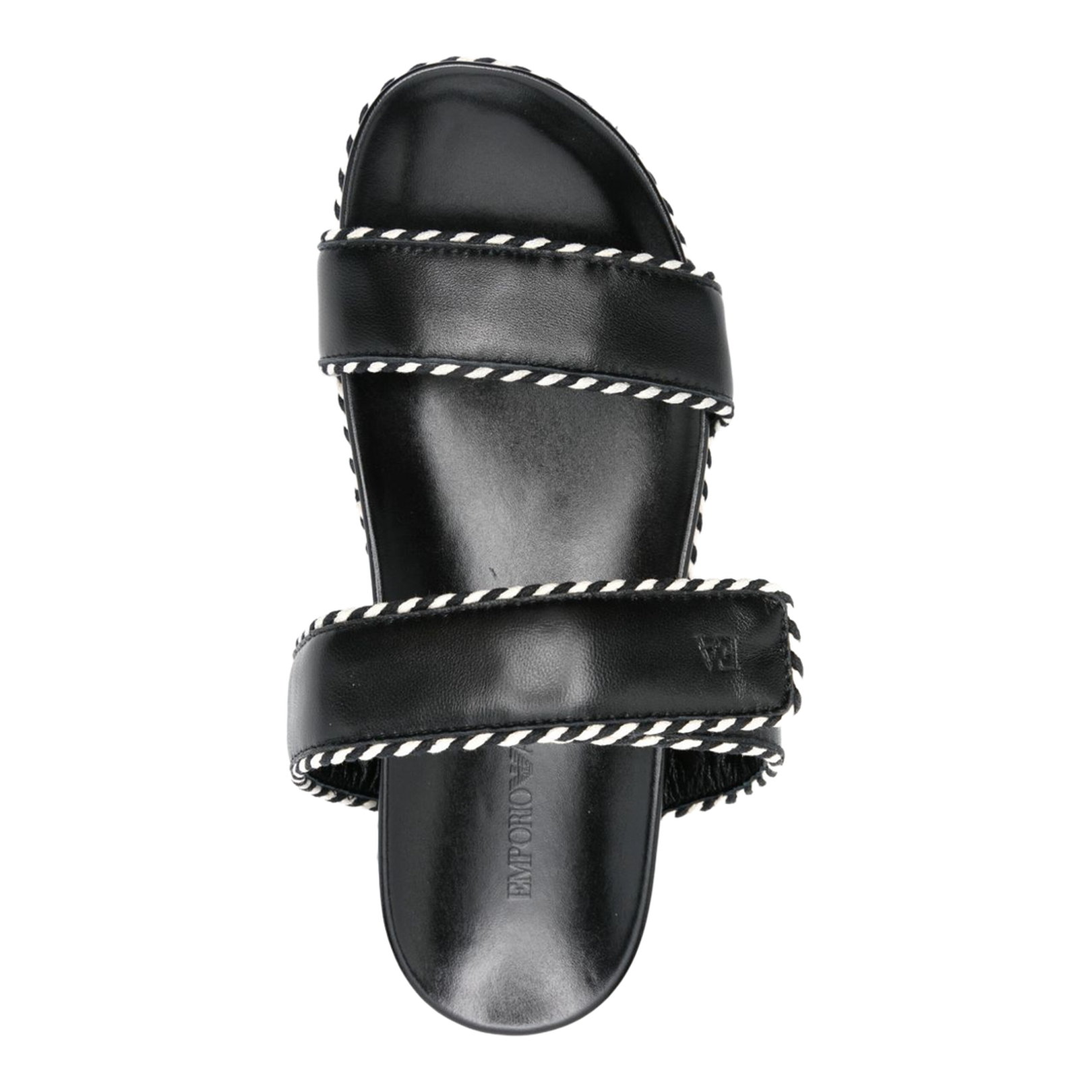 Sandals with Nappa-Leather Strap and Two-Tone Edges