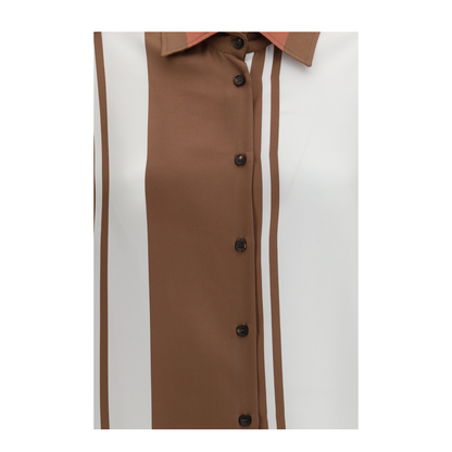 MAYFEYR - Kiton - Long Striped Silk Shirt - D51402K0999G08009ROSACIPRIA