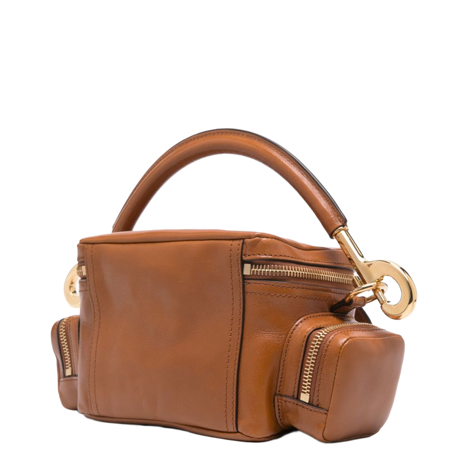 Small Camera Bag in Shiny Leather