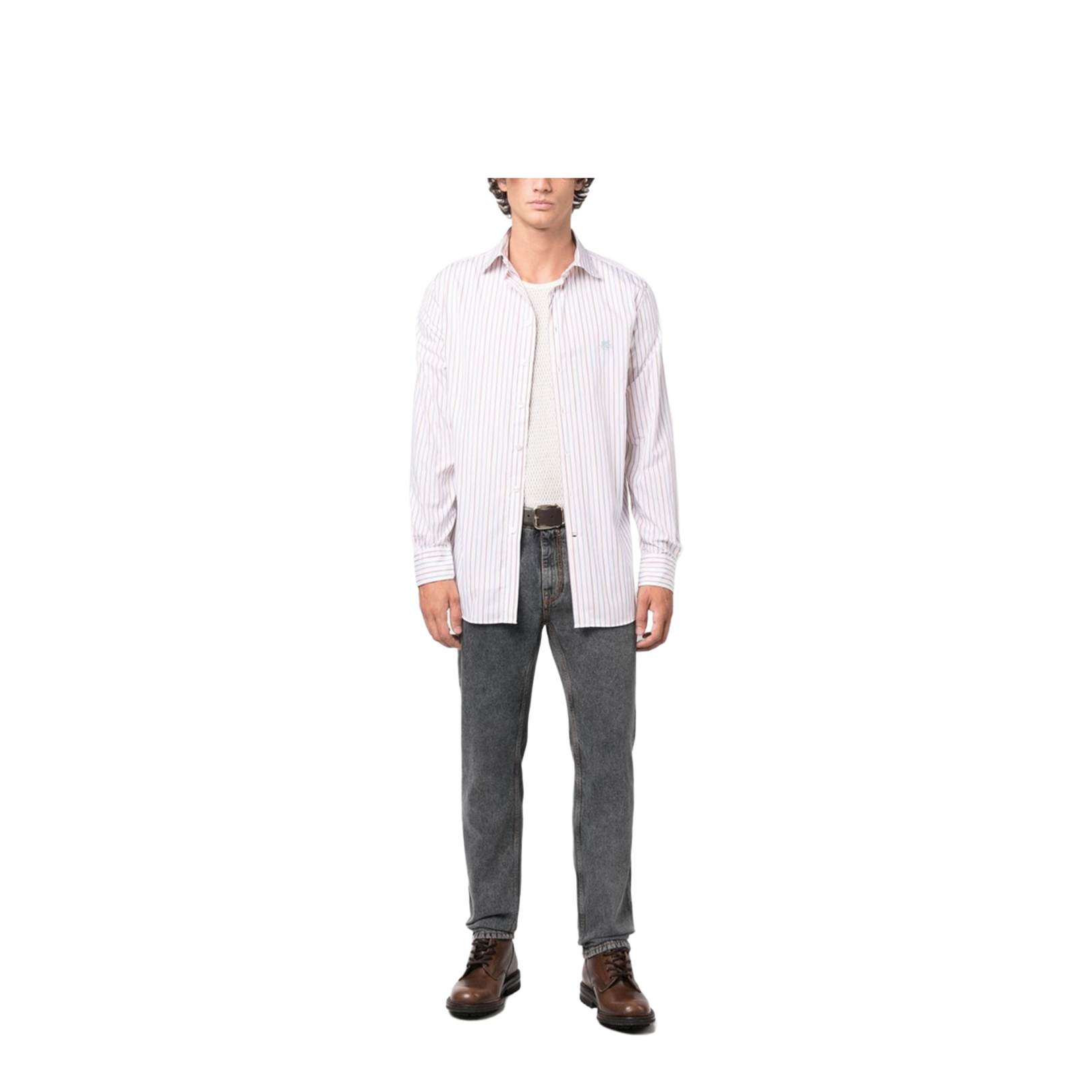Tapered Jeans with Logo Embroidery