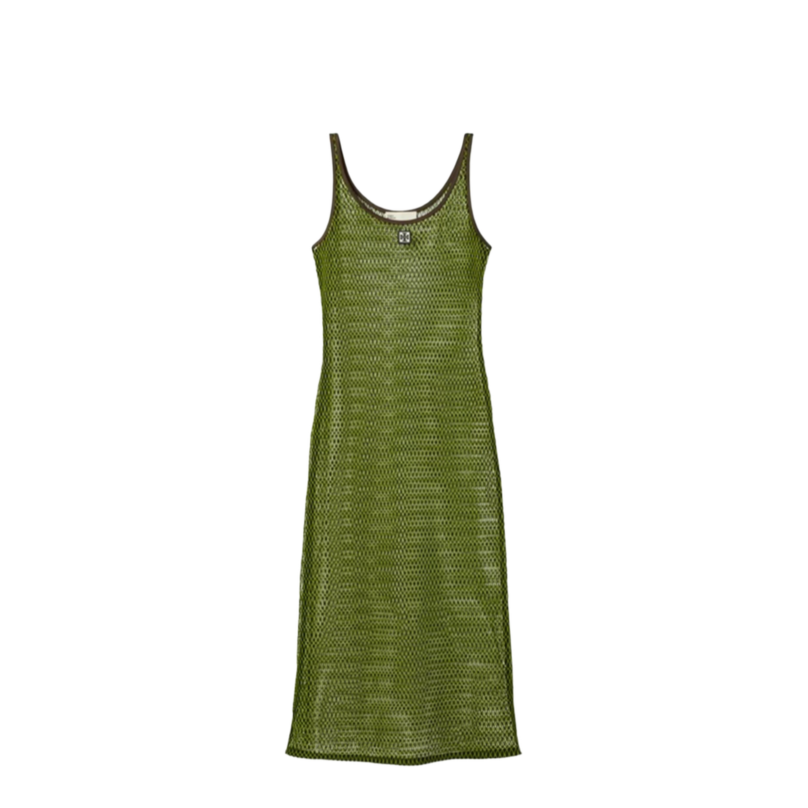Green Lime Mesh Midi Dress