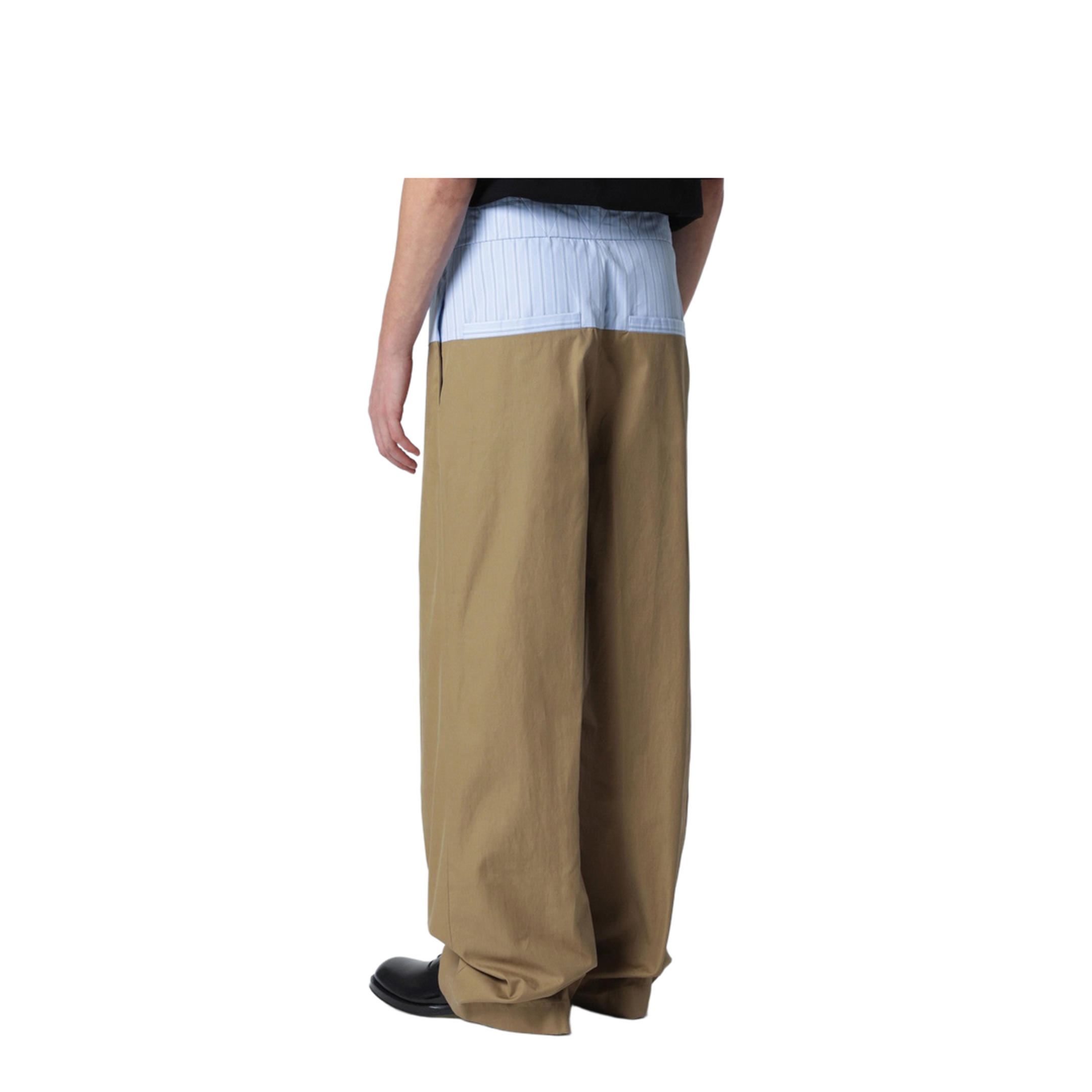 Trousers with Contrasting Waistband