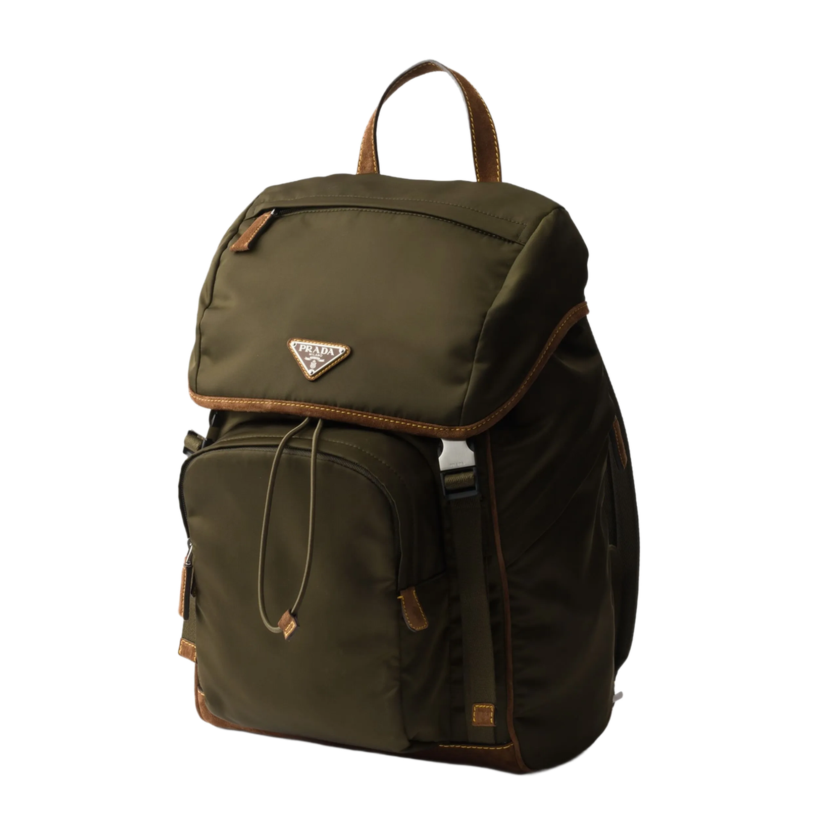 Re-Nylon and Leather Backpack