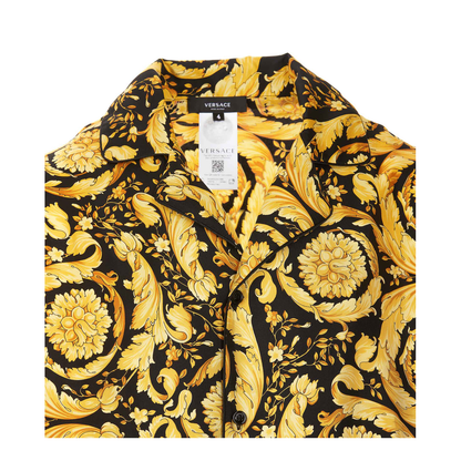 Barocco Logo Printed Silk Shirt