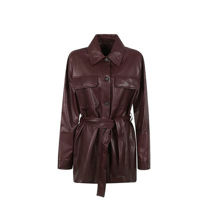 Leather Jacket with Belt