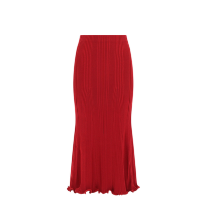 MAYFEYR - Self Portrait - Viscose Midi Skirt - RS26555MSKRRED