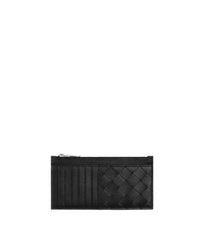 Intrecciato Long Zipper Calfskin Card Wallet