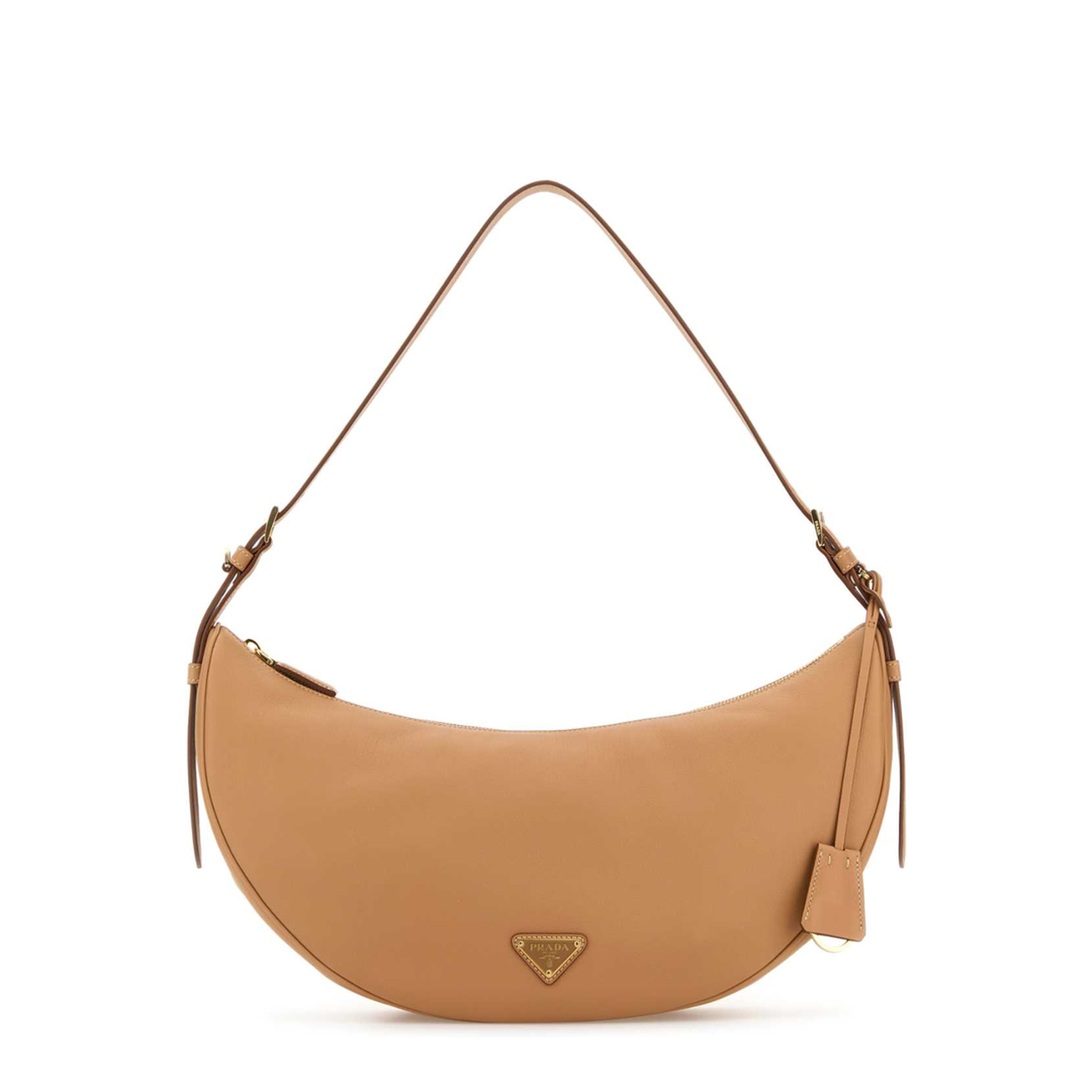 Peach Leather Large Crossbody Bag