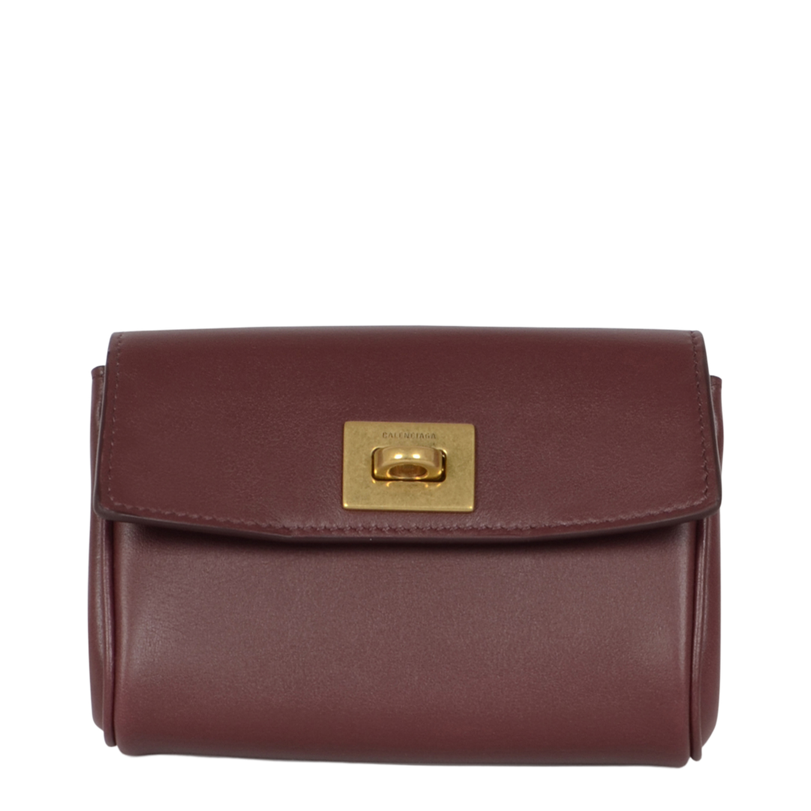 Cardholder with Flap in Dark Bordeaux