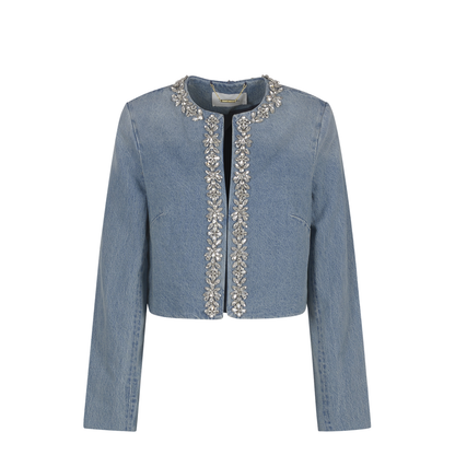 Crush Emb Denim Jacket