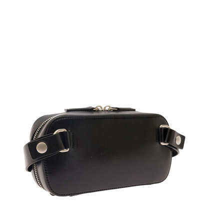 Black Leather Belt Bag