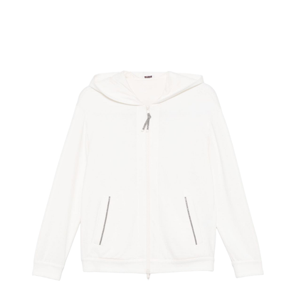 Cotton and Silk Blend Hoodie