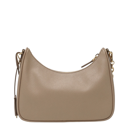 Re-Edition 2005 Medium Saffiano Leather Shoulder Bag - Cameo Beige