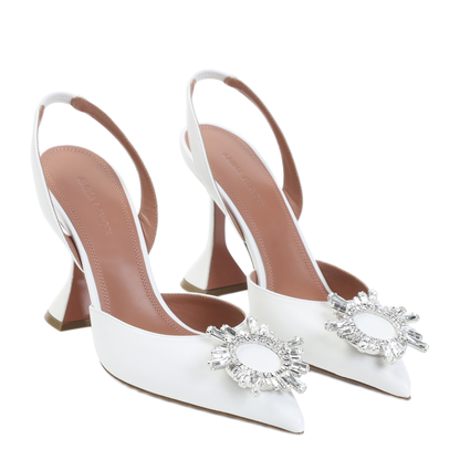 MAYFEYR - Amina Muaddi - Begum Nappa Slingback - C9S332553BEGWHITE