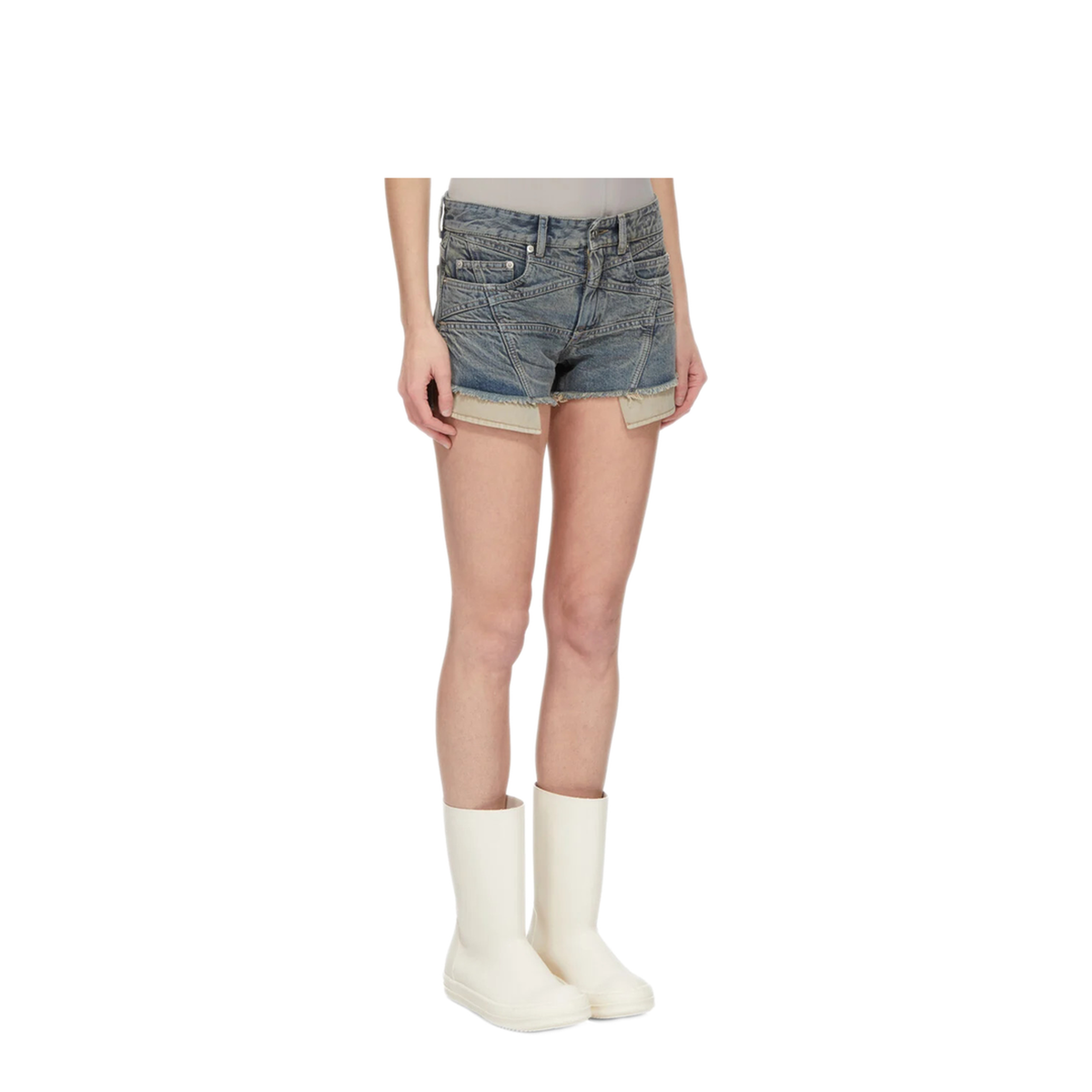 MAYFEYR - Rick Owens - Denim Shorts With Six Pockets - DS02F6300DMIET256