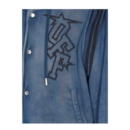 Arrow Fleece Varsity Hoodie in Vintage Dark Sapphire