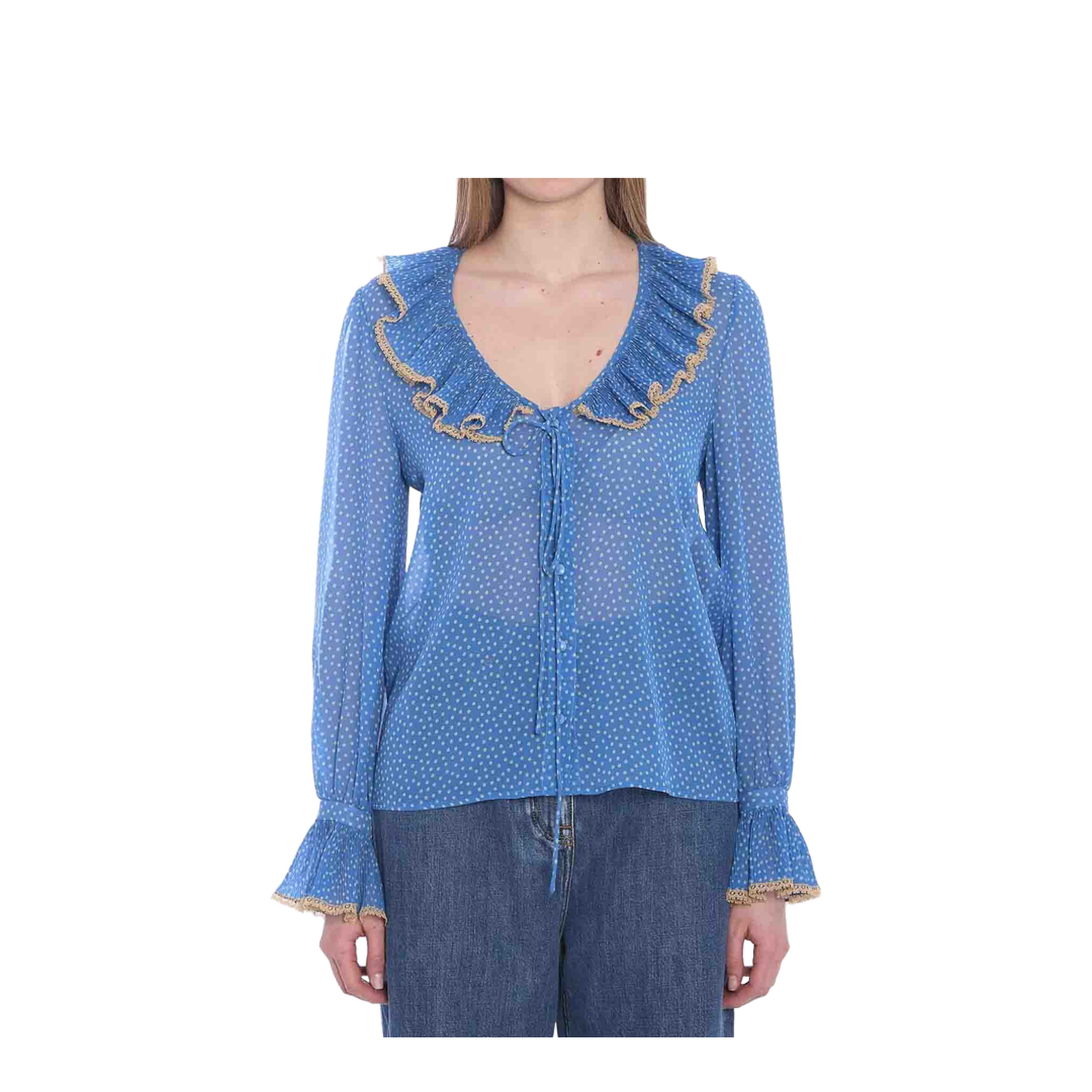 Silk Bow Tie Blouse Shirt