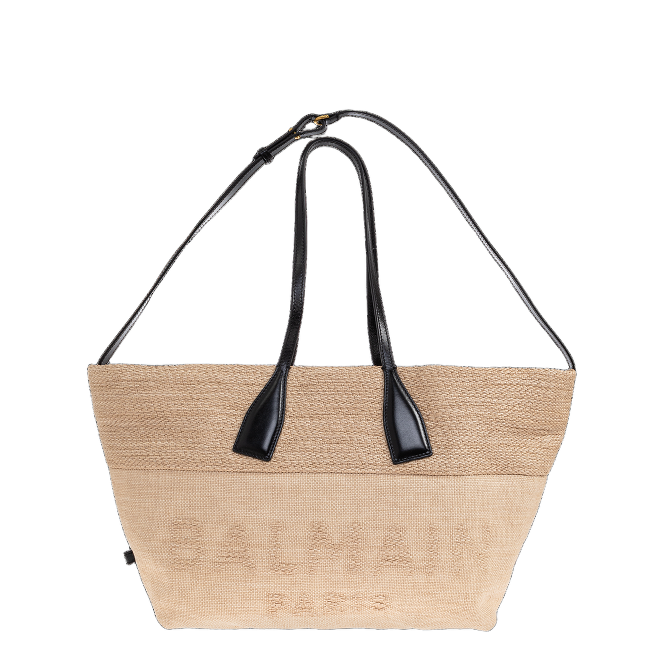 Track Raffia Tote Bag