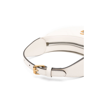 Small Shoulder Bag in White Leather