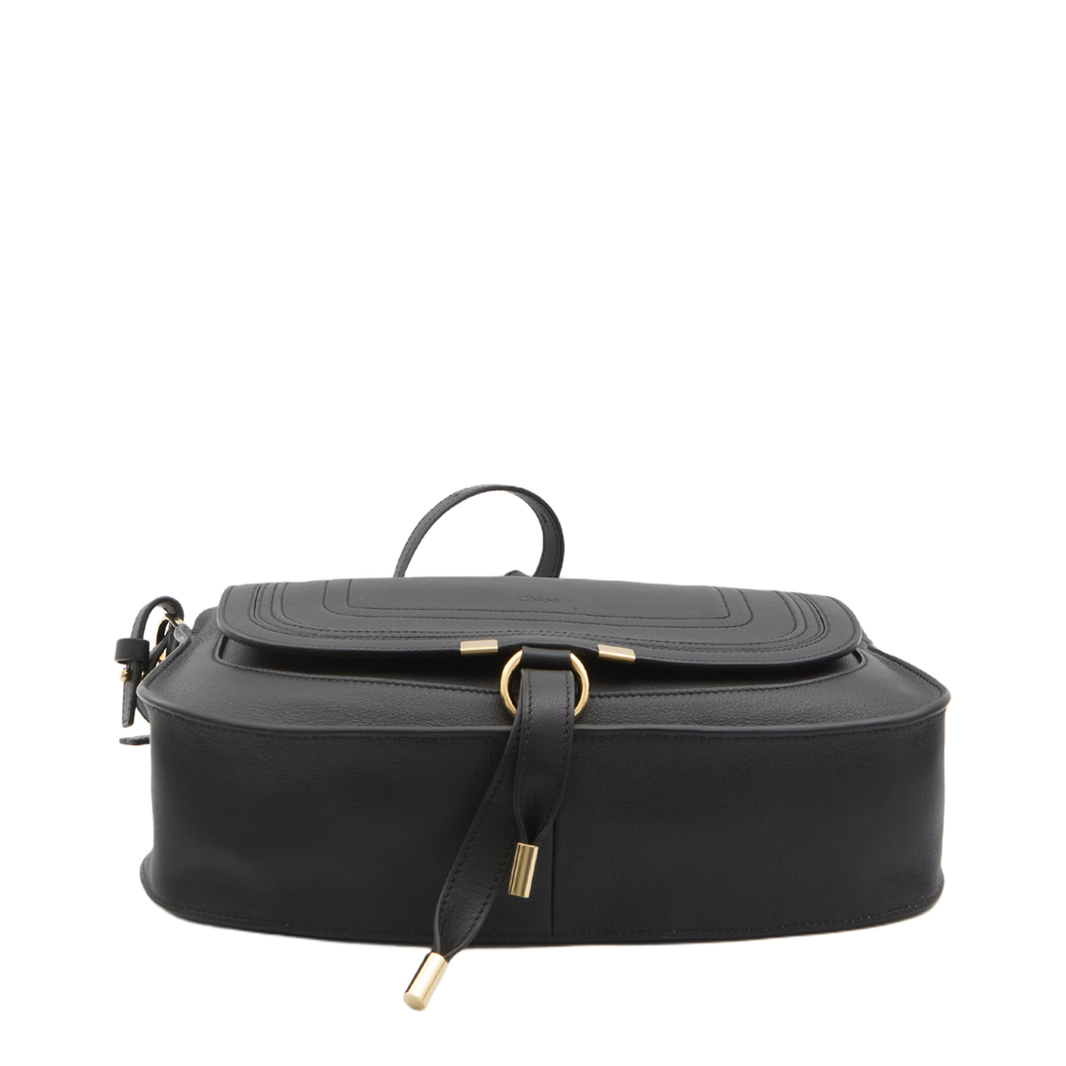 Marcie Small Calfskin Shoulder Bag - Black