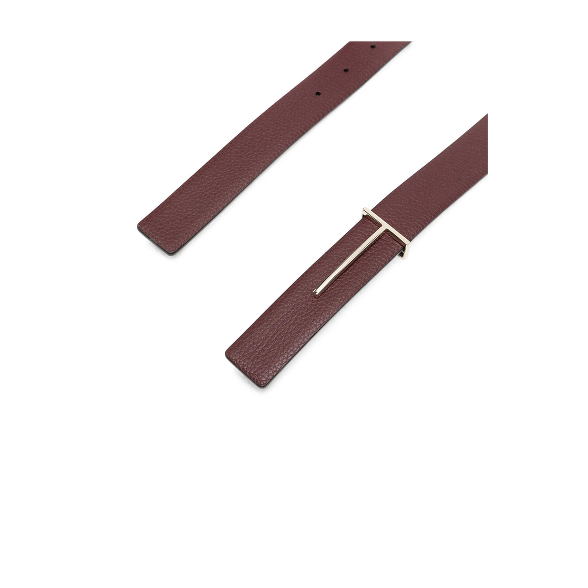 MAYFEYR - Tom Ford - Grained Leather And Spazzolato Leather Slim T Belt - WB338LCL624PRNA